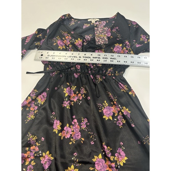 Midi Dress Flowy sleeves Sophisticated Floral Design Women's Size S - Picture 5 of 8